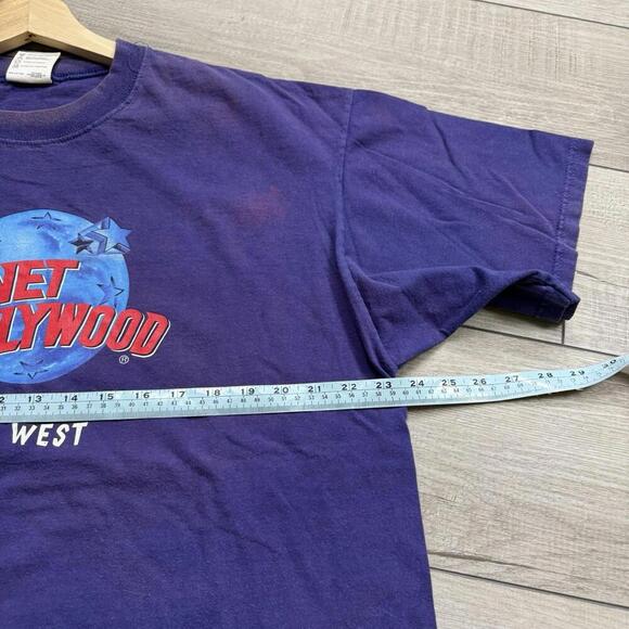 Vintage Planet Hollywood Key West T-Shirt XL Made in USA 90s Single Stitch Faded - Picture 6 of 7